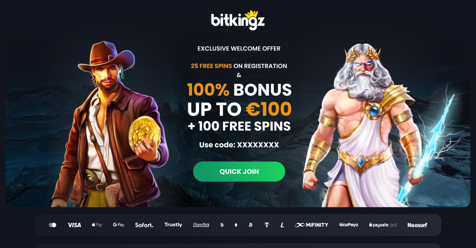 Bitkingz landing page screenshot